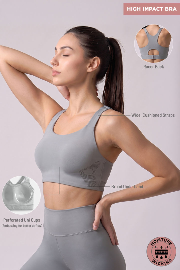 Zelocity High Impact Moisture Wicking Sports Bra - Wild Dove — image 7